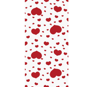 Store enrouleur romantique décor à motif de coeur - TenStickers