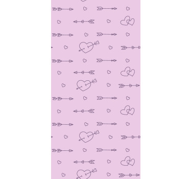 Store enrouleur romantique cœurs et flèches - TenStickers