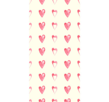 Decoração padrão corações desperdiçados cortina moderna - TenStickers