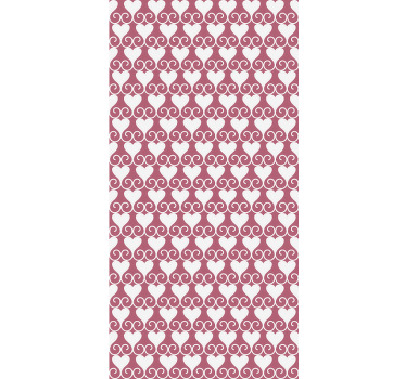 Decoração padrão corações emaranhados cortina moderna - TenStickers