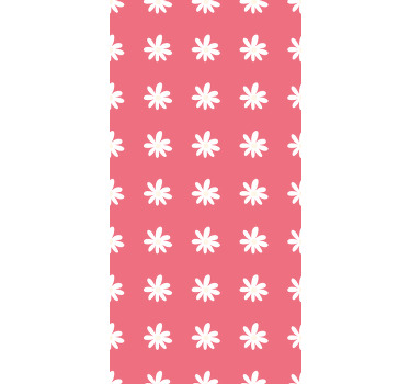 Koiranputkea vaaleanpunaisilla kukilla ja kasvi Rullaverholla - Tenstickers