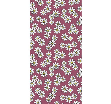 Tusenfryd rosa illustrasjon rullegardin blomster - Tenstickers