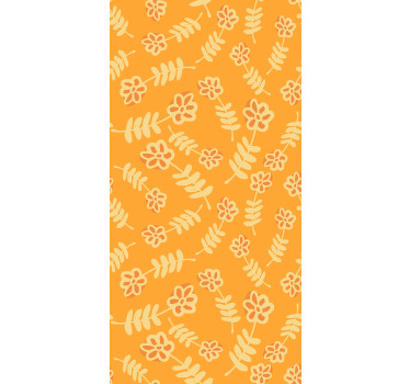 Tusindfryd på orange rullegardiner til stue - TenStickers