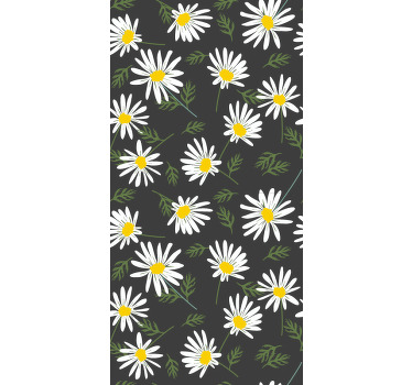 Realistiska prästkragar blommor och växtRullgardin - Tenstickers