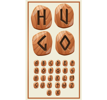 Vikingalfabet barn personliga rullgardin - Tenstickers