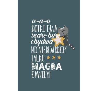 Roleta na zamówienie „aaa, kotki dwa” - TenStickers