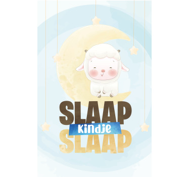 Rolgordijn babykamer slaap kindje slaap - TenStickers