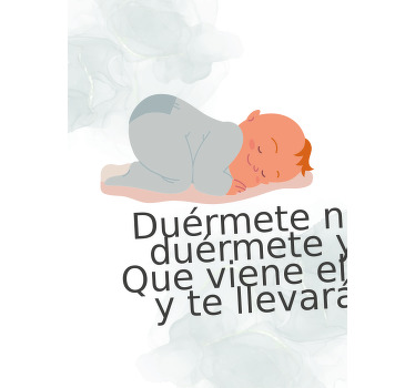 Estor habitación Nana Duérmete, niño - TenVinilo