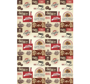Rollo Küche Retro Kaffee Designs - TenStickers