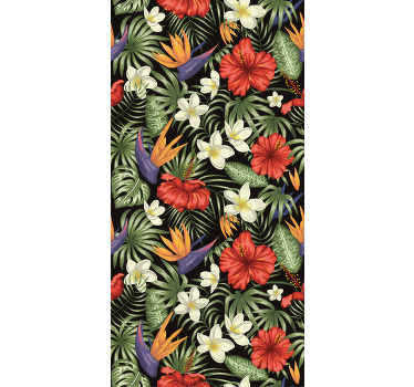 Rollo mit Blumen Tropische Dschungelpflanzen - TenStickers