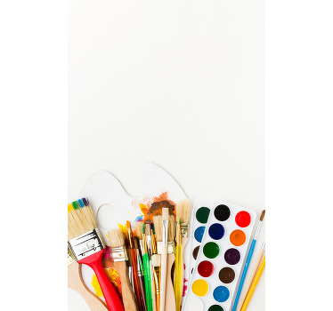 Estor enrollable juvenil diseño de pinceles - TenVinilo