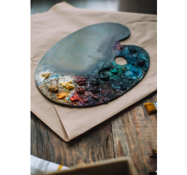 Estor dibujos paleta de pintor - TenVinilo