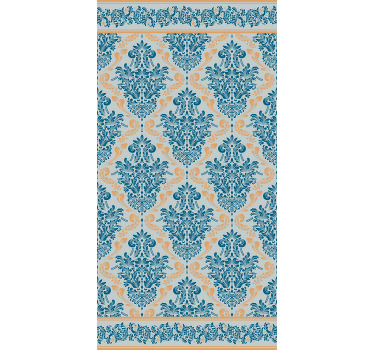 Stores style baroque motif bleu - TenStickers