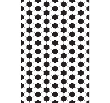 Store enrouleur football motif hexagonal - TenStickers