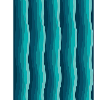 Rollo Wohnzimmer welliges blaues muster - TenStickers