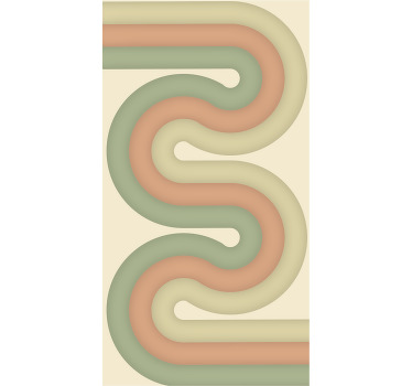 Estor enrollable salón patrón de línea curva - TenVinilo