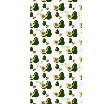 Estor enrollable cocina original patrón aguacates veganos - TenVinilo