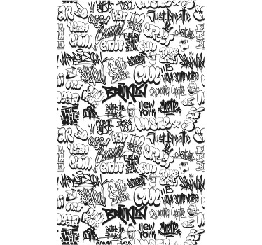 Black and white graffiti Teen blind - TenStickers