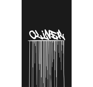 Personalized graffiti printed window shade - TenStickers