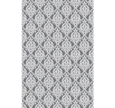 Grey damask pattern vintage roller blind - TenStickers