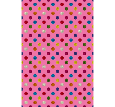 Estor enrollable cocina rosa de topos glitter - TenVinilo