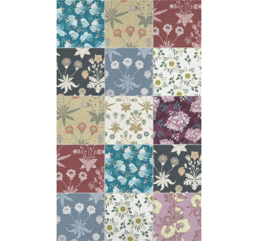 Flowers patchwork Classic blind - TenStickers