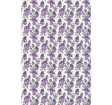 Store fleurs style motif iris - TenStickers