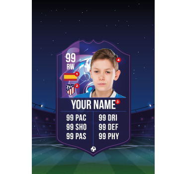 Store enfants carte de footballeur  - TenStickers