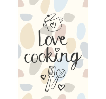 Küche Rollos liebe zum kochen - TenStickers