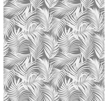 Grayscale palm leaves Living room blind - TenStickers