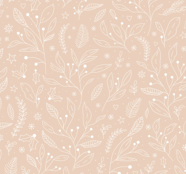 Christmas plants Beige blind - TenStickers
