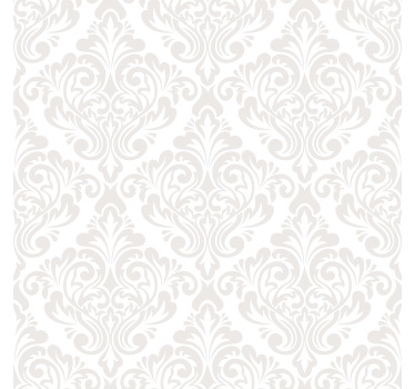 Rollos weißes Damask Wohnzimmer - TenStickers