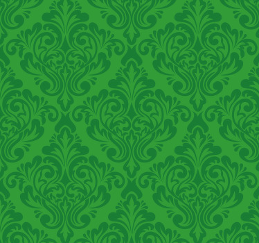 Rollos Damask Muster grün - TenStickers