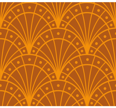 Rollos Wohnzimmer orange Bogen Design - TenStickers