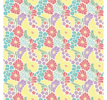 Store enrouleur fleur pastel - TenStickers