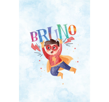 Redőnyök szuperhős akvarell stílusú névvel - TenStickers