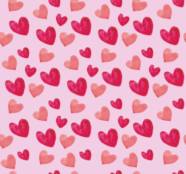 Store romantique motif de coeur rose - TenStickers