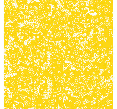 Estor enrollable amarillo silueta floral - TenVinilo