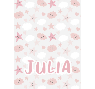 Store enrouleur nuage étoiles heureuses - TenStickers