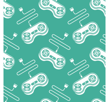 Retro white controls pattern Geek blind - TenStickers