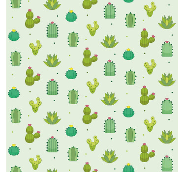 Green pattern Cactus blind - TenStickers