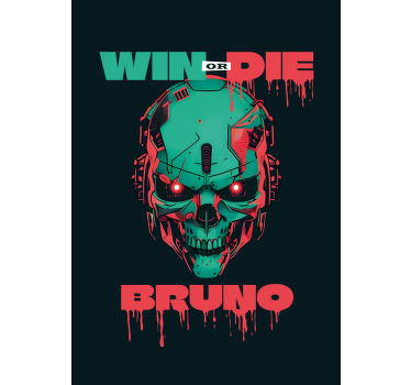 Store enrouleur geek cyber crâne avec nom - TenStickers