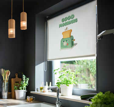 Estore de rolo para cozinha bom dia com torradeira - TenStickers