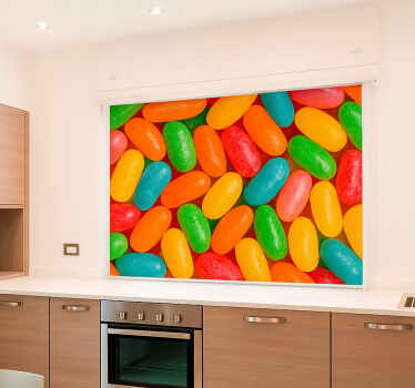 Estore de rolo para cozinha jujubas coloridas - TenStickers