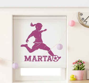 Store enrouleur chambre enfant joueuse de football - TenStickers