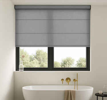 Sleek grey minimalism bathroom window blind - TenStickers