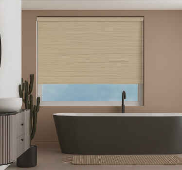 Textured neutral fabric bathroom window blind - TenStickers