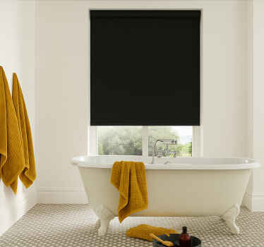 Matte black modern bathroom window blind - TenStickers