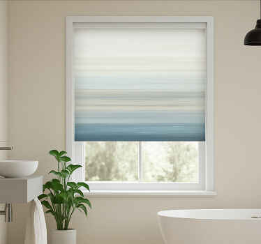 Soft blue gradient bathroom window blind - TenStickers