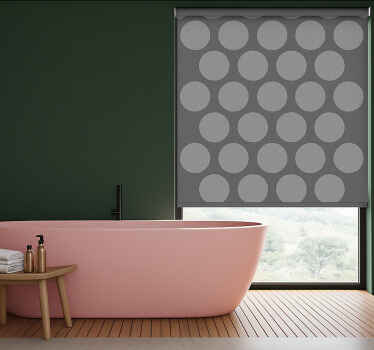 Textured grey circles  bathroom window blind - TenStickers